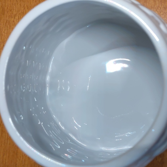 Large white honey pot with honey dipper - Picture 4 of 6